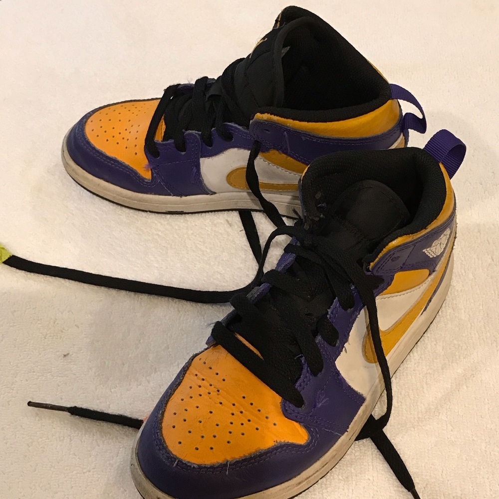Jordan Kids' Sneakers in Purple, Orange, and White